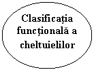 Oval: Clasificatia functionala a cheltuielilor