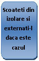 Flowchart: Alternate Process: Scoateti din izolare si externati-l daca este cazul