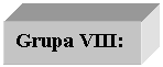 Text Box: Grupa VIII: